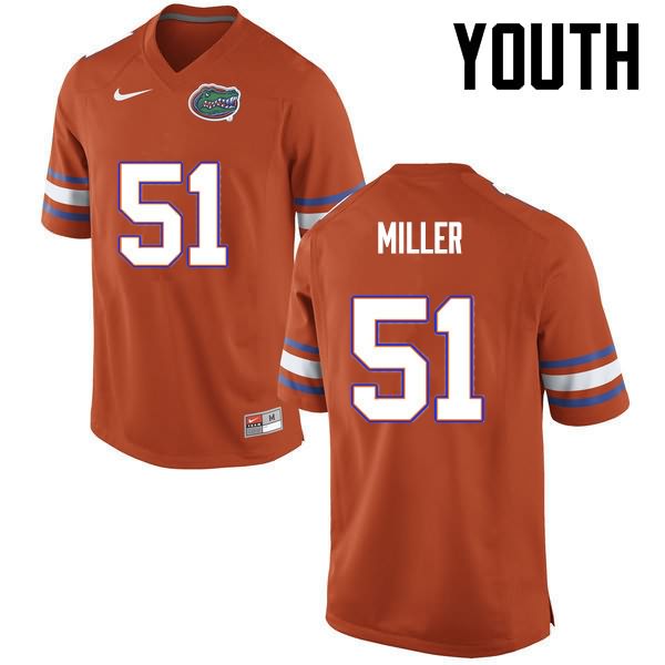 Youth NCAA Florida Gators Ventrell Miller #51 Stitched Authentic Nike Orange College Football Jersey BXD4265XL